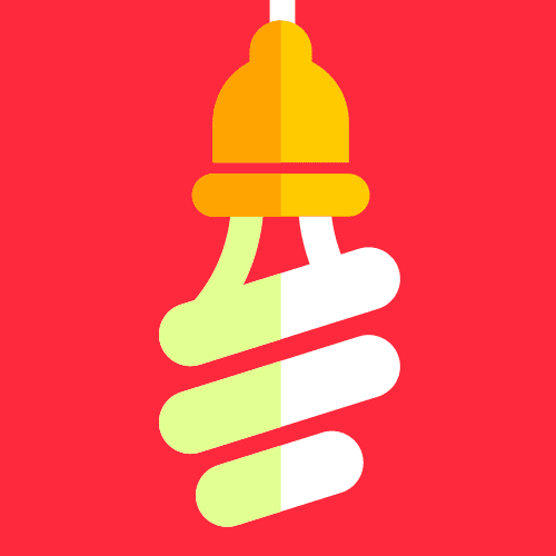 Illustration of an energy-efficient lightbulb