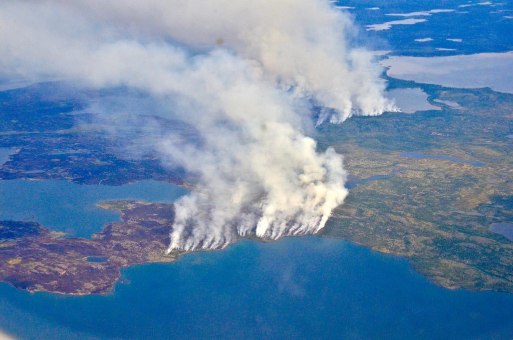 NASA satellite imagery of wildfires in the Arctic